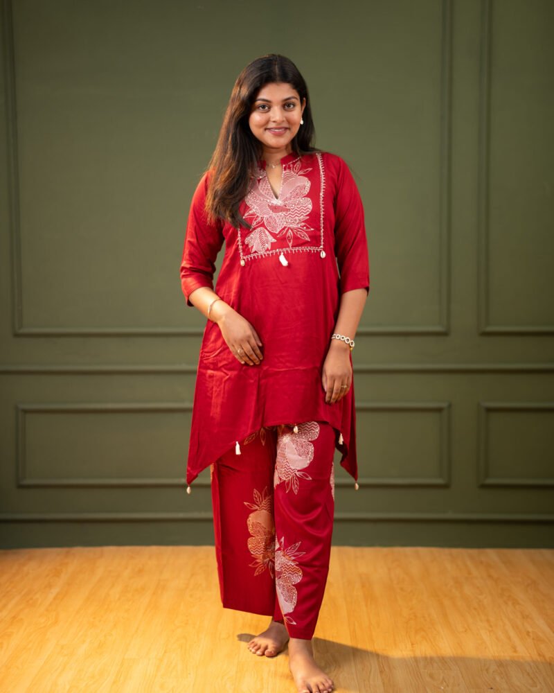 Women’s Red Floral Co-Ord Set