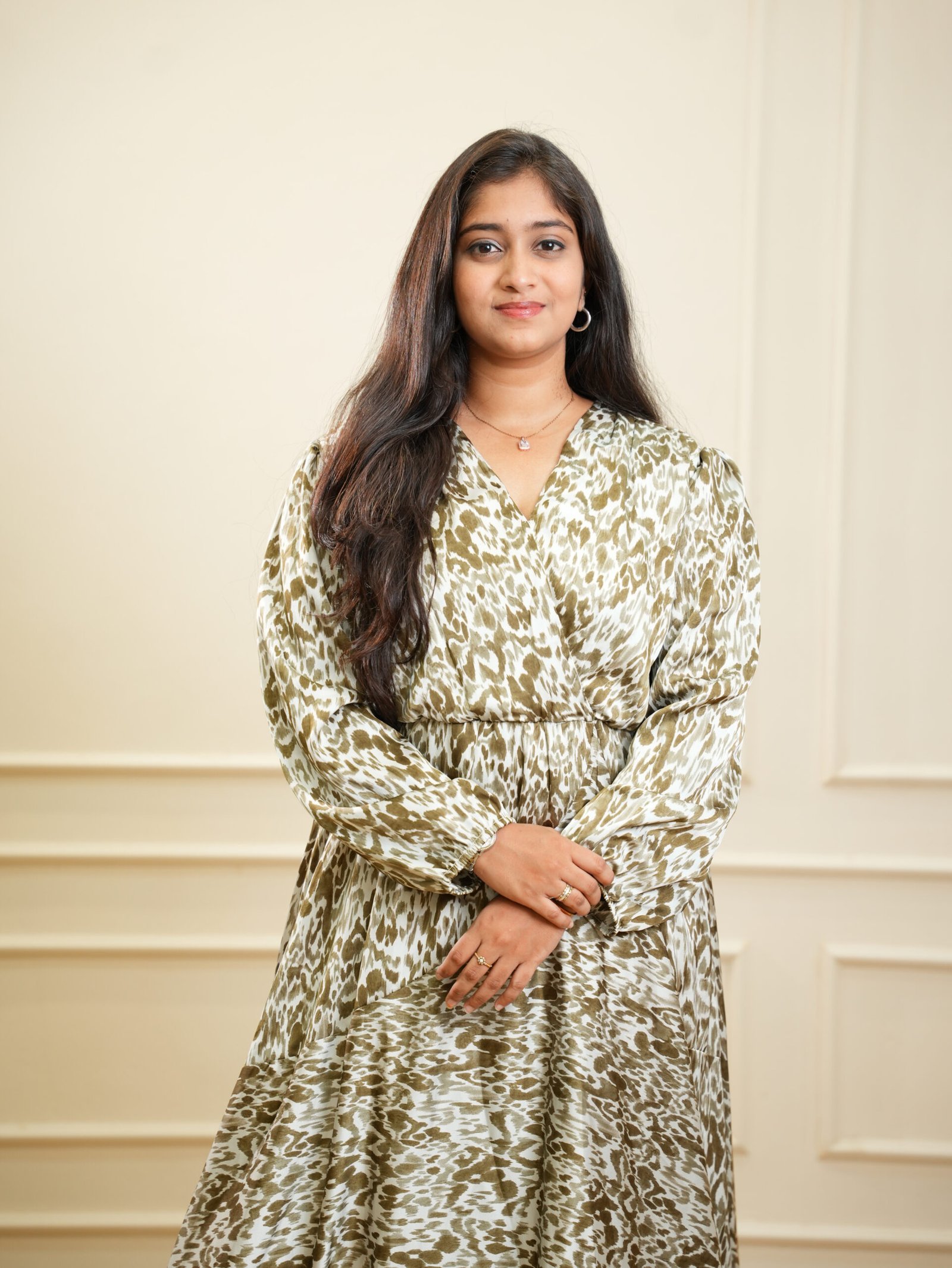 Olive Animal Print Maxi Dress - Image 3