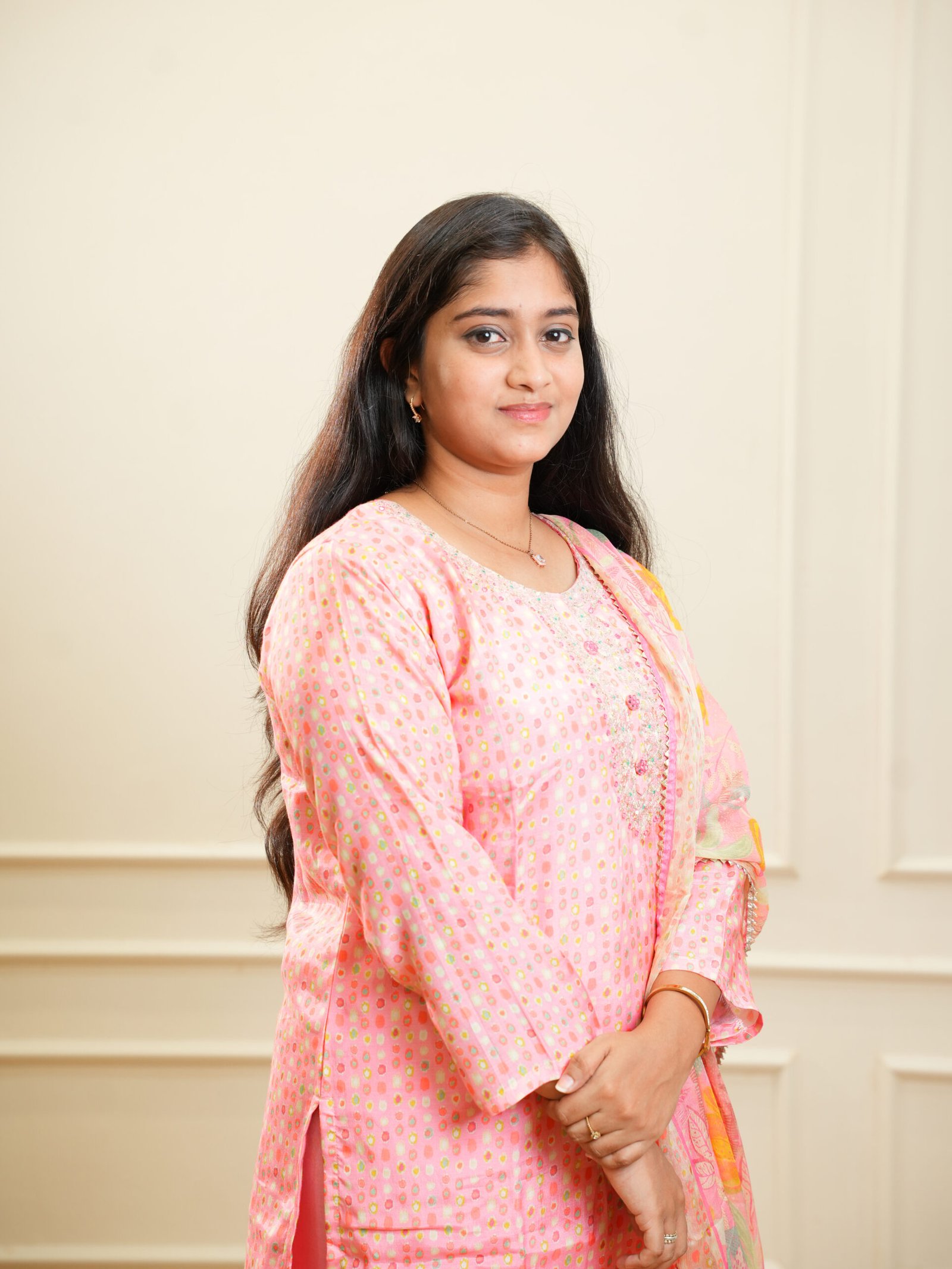 Pink Printed Kurta Set with Dupatta - Image 3