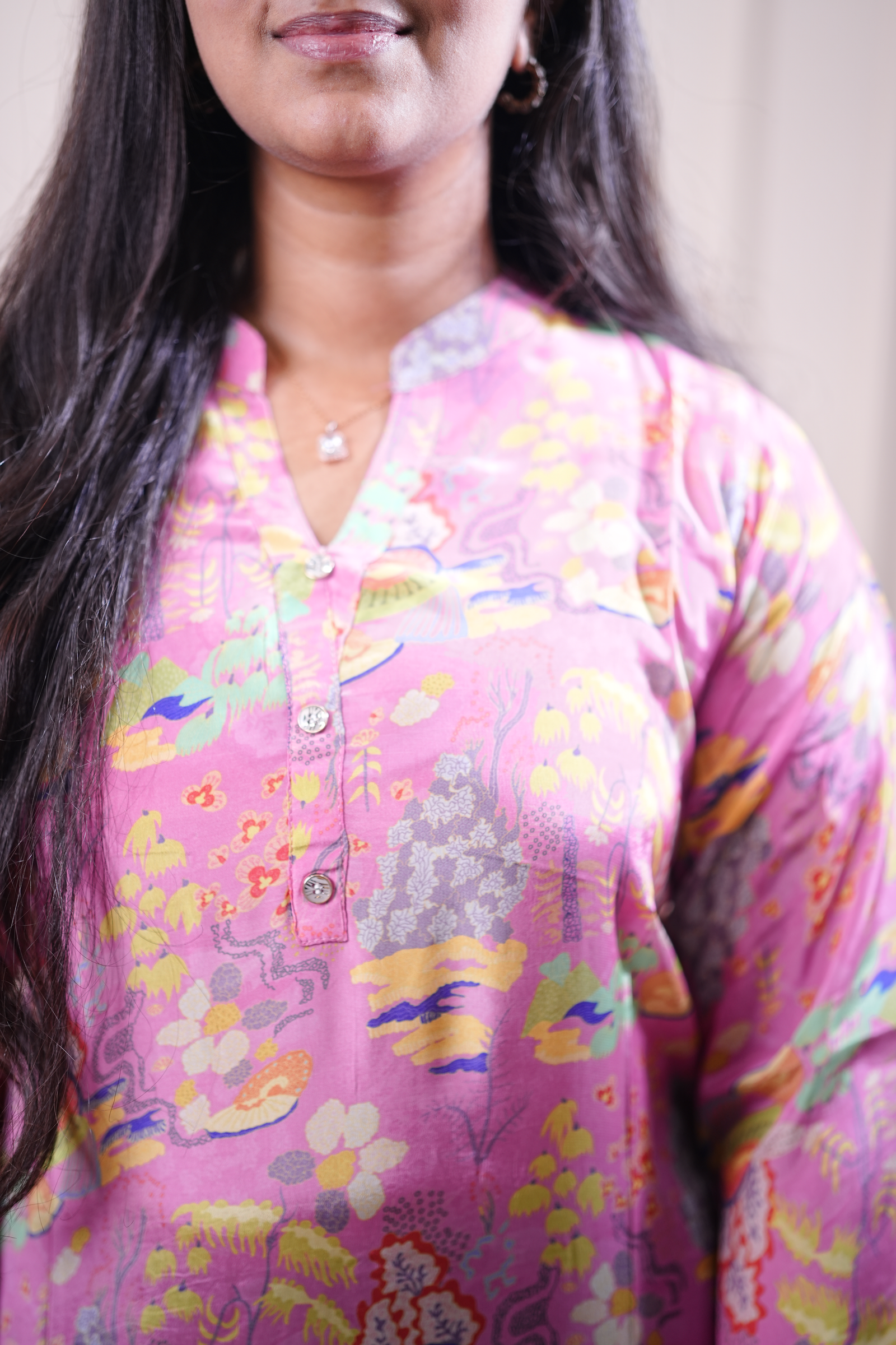 Blush Garden Printed Straight Kurta - Image 3