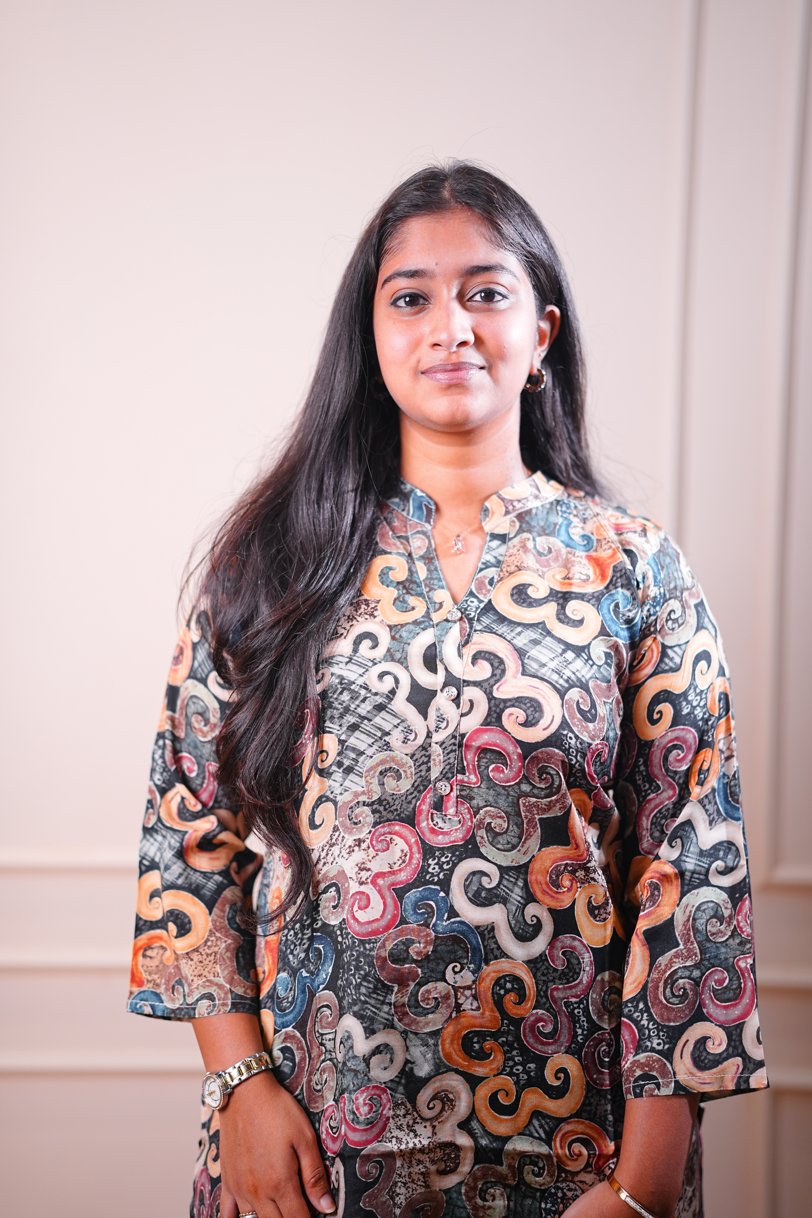 Printed Straight Kurta – Abstract Swirl Pattern - Image 2